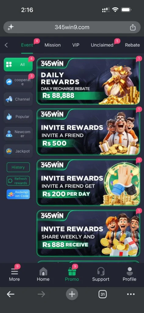 345 win game